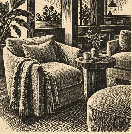 Illustration of hospitality businesses equipment and workspace